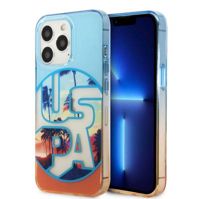 Apple iPhone 14 Pro Max Kılıf U.S. POLO ASSN. Renkli Yaprak Baskılı Dizayn Kapak - U.S. Polo Assn.