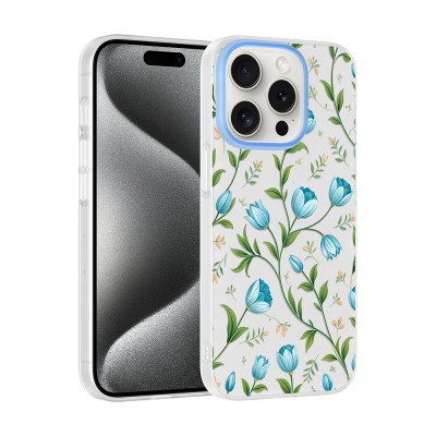 Apple iPhone 14 Pro Max Case with Camera Protector, Patterned Zore Clip Cover - 4