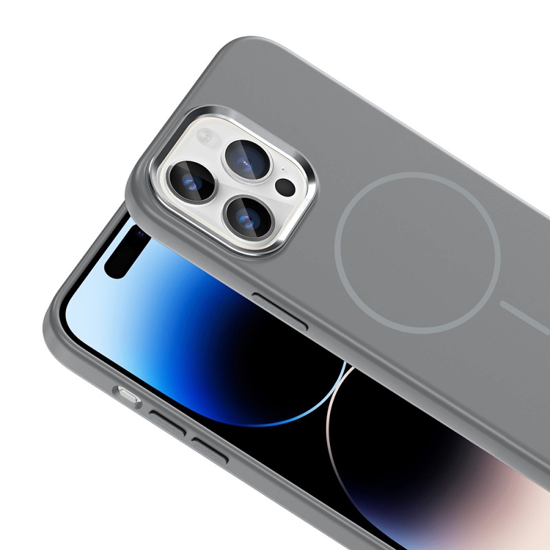 Apple iPhone 14 Pro Max Case with M-Safe Charging Feature, Metal Camera Frame, Zore Edi Silicone Cover - 20