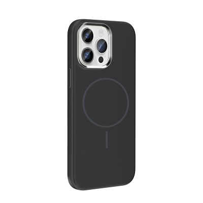 Apple iPhone 14 Pro Max Case with M-Safe Charging Feature, Metal Camera Frame, Zore Edi Silicone Cover - 15