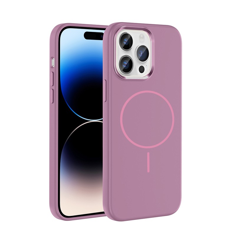 Apple iPhone 14 Pro Max Case with M-Safe Charging Feature, Metal Camera Frame, Zore Edi Silicone Cover - 7