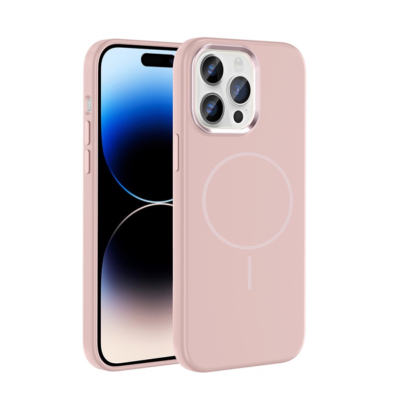 Apple iPhone 14 Pro Max Case with M-Safe Charging Feature, Metal Camera Frame, Zore Edi Silicone Cover - 8