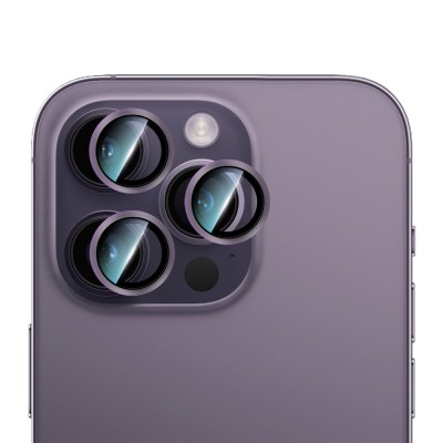 Apple iPhone 14 Pro Max CaseWorld Alloy Serisi Oleofobik Anti Reflective Kamera Lens Koruyucu - 4