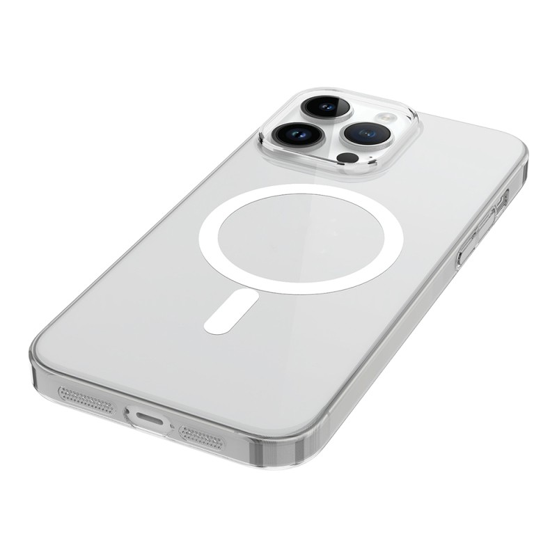 Apple iPhone 14 Pro Max Kamera Korumalı M-Safe Şarj Özellikli Şeffaf Zore London Sert PC Kapak - 4