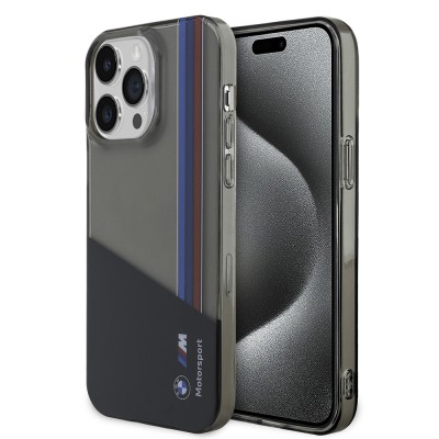 Apple iPhone 14 Pro Max Kılıf BMW Orjinal Lisanslı Yarı Transparan M Dizayn Çizgili Kapak - 2