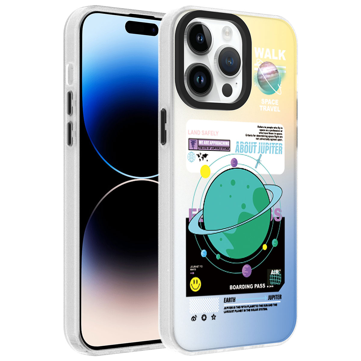Apple iPhone 14 Pro Max Kılıf Desenli Zore Dragon Sert Kapak - Gezegen