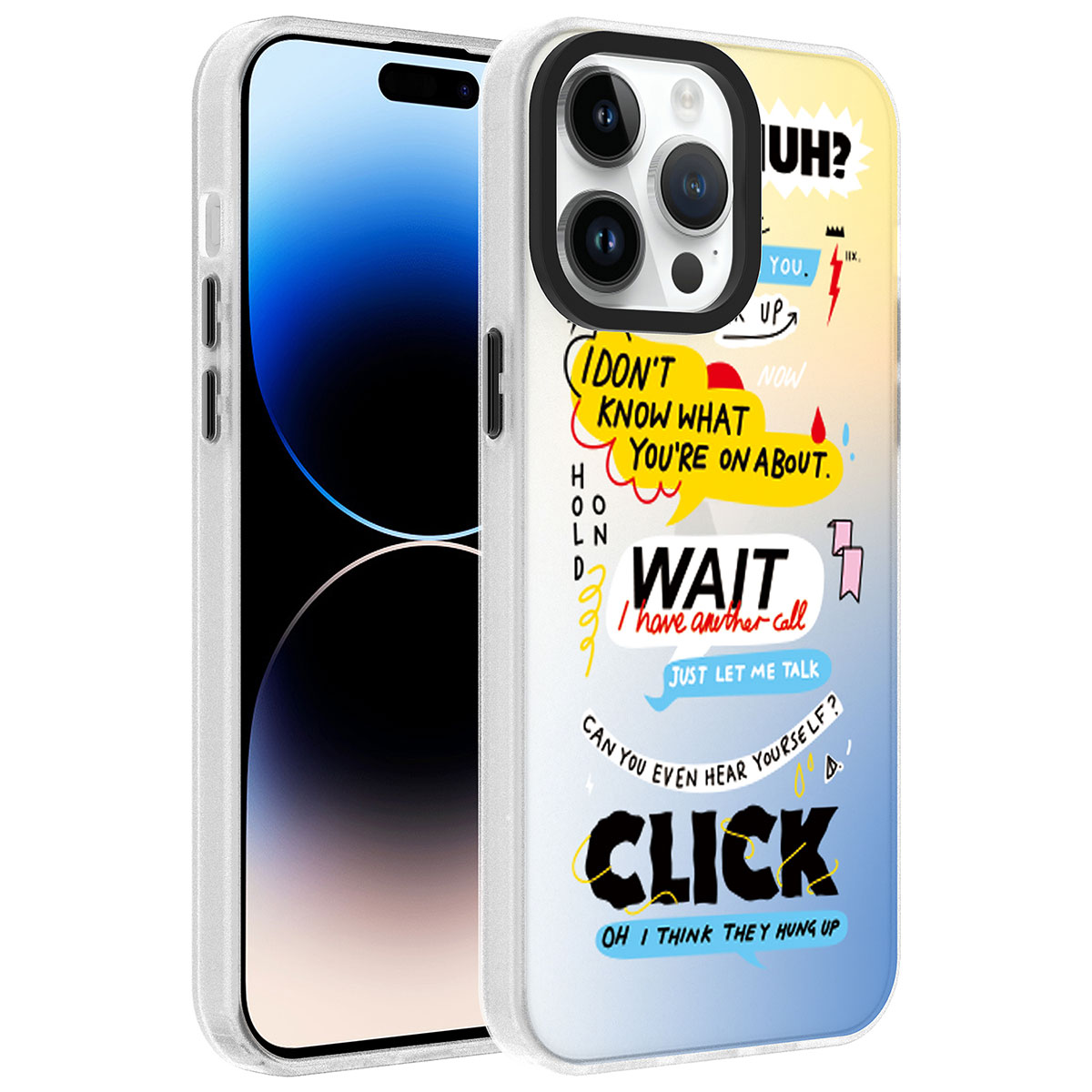Apple iPhone 14 Pro Max Kılıf Desenli Zore Dragon Sert Kapak - Kelimeler