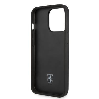 Apple iPhone 14 Pro Max Kılıf Ferrari Deri Sarı Noktalı Dizayn Kapak - 6
