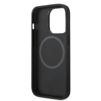 Apple iPhone 14 Pro Max Kılıf Ferrari M-safe Şarj Özellikli Karbon İtalyan Bayrak Dizayn Kapak - 6