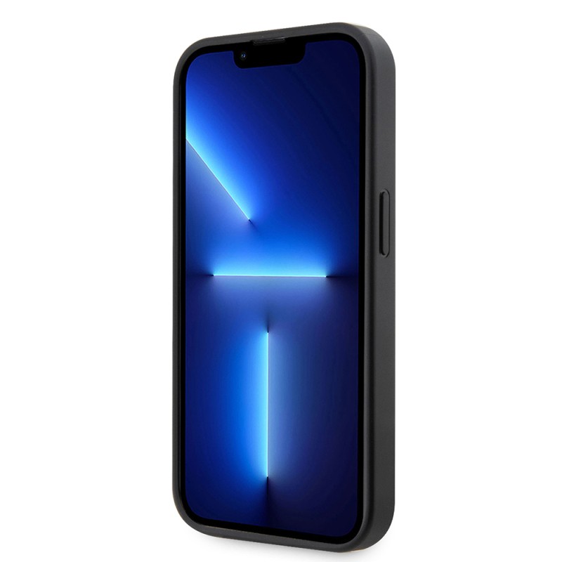 Apple iPhone 14 Pro Max Kılıf Ferrari Orjinal Lisanlı Klasik Metal Logolu Delikli Standlı Deri Kapak - 6