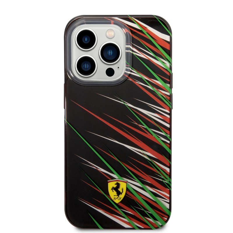 Apple iPhone 14 Pro Max Kılıf Ferrari Orjinal Lisanslı Baskı Logolu Çimen Desenli Kapak - 6