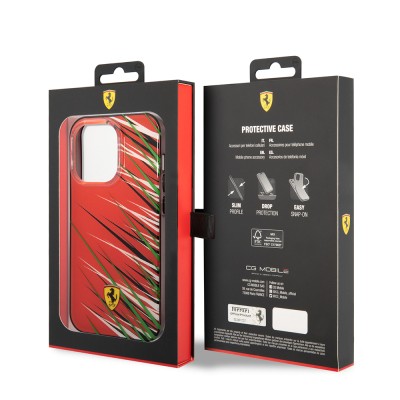 Apple iPhone 14 Pro Max Kılıf Ferrari Orjinal Lisanslı Baskı Logolu Çimen Desenli Kapak - 25