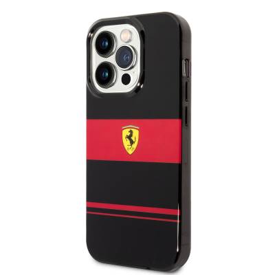 Apple iPhone 14 Pro Max Kılıf Ferrari Orjinal Lisanslı M-safe Şarj Özellikli Yatay Çizgili Dizayn Kapak - 2