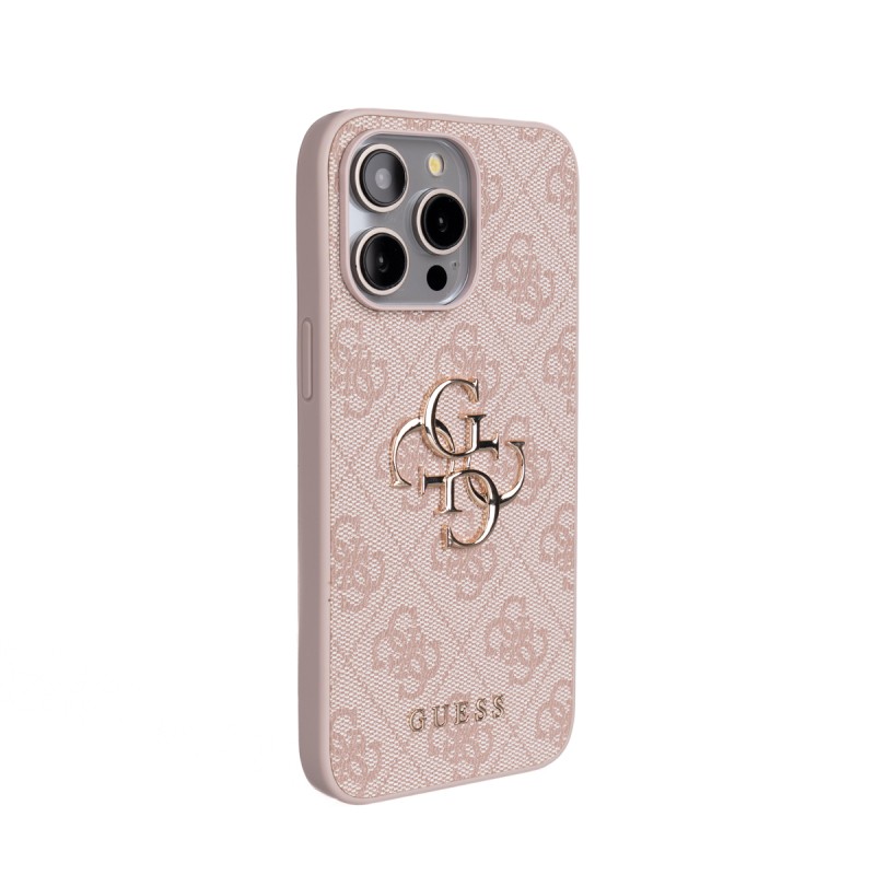 Apple iPhone 14 Pro Max Kılıf Guess Orjinal Lisanslı PU Deri 4G Büyük Metal Logolu Çapraz Vücut Askılı Kapak - 5