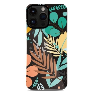 Apple iPhone 14 Pro Max Kılıf HD Desenli Kajsa Shield Plus Flower Graphic Serisi Kapak Siyah