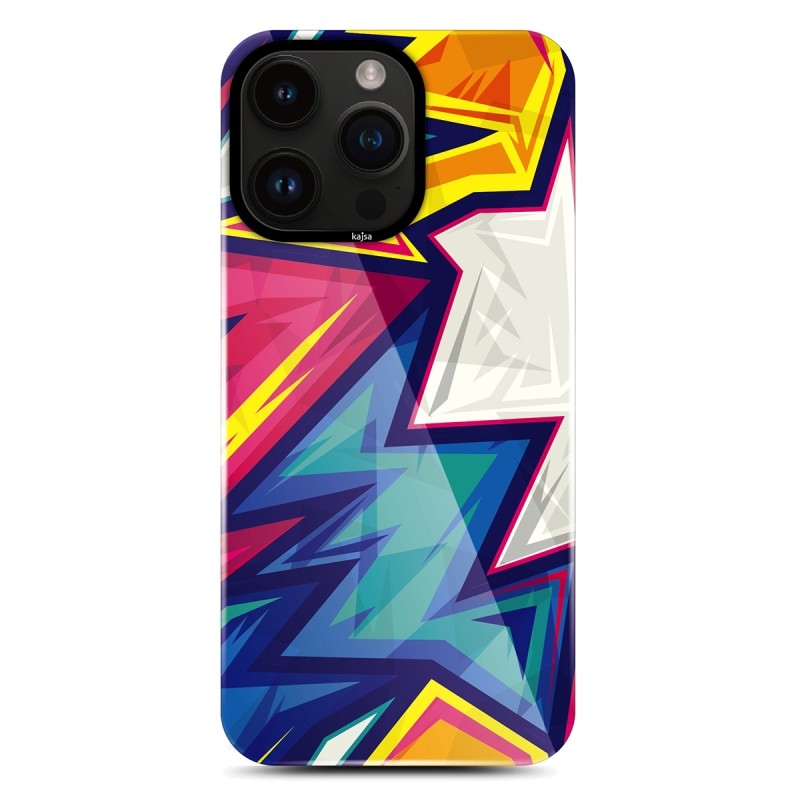 Apple iPhone 14 Pro Max Kılıf HD Desenli Kajsa Shield Plus Grafiti Serisi Kapak - 12