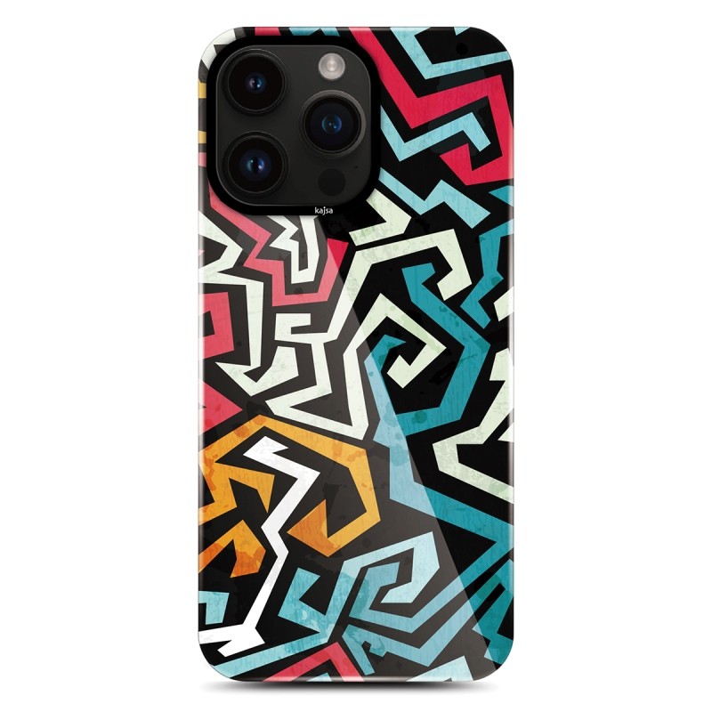 Apple iPhone 14 Pro Max Kılıf HD Desenli Kajsa Shield Plus Grafiti Serisi Kapak - 16