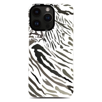 Apple iPhone 14 Pro Max Kılıf HD Desenli Kajsa Shield Plus Wild Serisi Kapak Beyaz