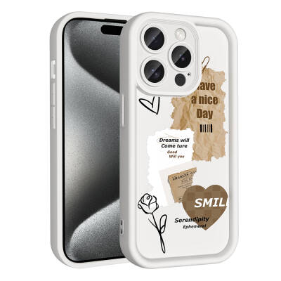 Apple iPhone 14 Pro Max Kılıf Kamera Korumalı Baskılı Arka Yüzey Zore Klas Kapak - Zore