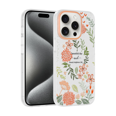 Apple iPhone 14 Pro Max Kılıf Kamera Korumalı Desenli Zore Klip Kapak - Zore