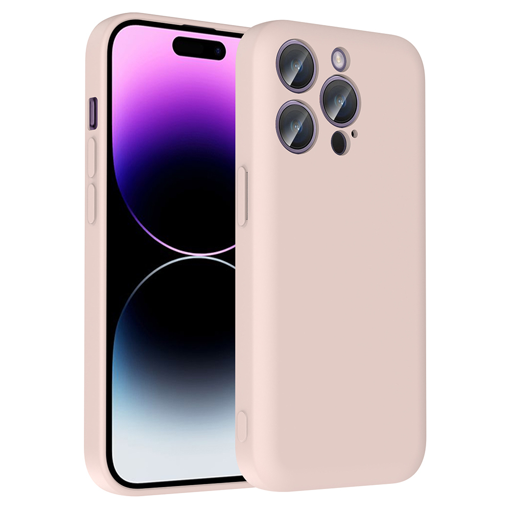 iPhone 14 Pro Max Kılıf Kamera Korumalı Kartlık Hazneli NXXA Vitra Kapak - Pembe