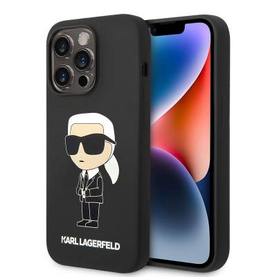 Apple iPhone 14 Pro Max Kılıf Karl Lagerfeld M-safe Şarj Özellikli Silikon Karl Dizayn Kapak - Karl Lagerfeld