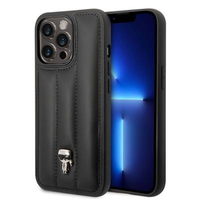 Apple iPhone 14 Pro Max Kılıf Karl Lagerfeld Nylon Puffy Airbag Karl Dizayn Kapak - Karl Lagerfeld