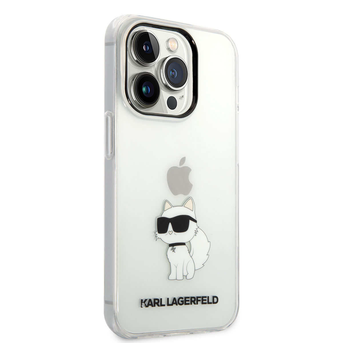 Apple iPhone 14 Pro Max Kılıf Karl Lagerfeld Transparan Choupette Dizayn Kapak - Renksiz