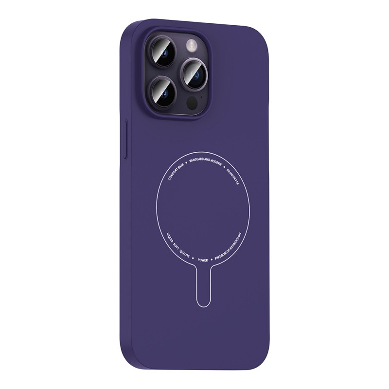 Apple iPhone 14 Pro Max Kılıf M-Safe Şarj Özellikli Kamera Korumalı Zore Elio Sert PC Kapak - 9