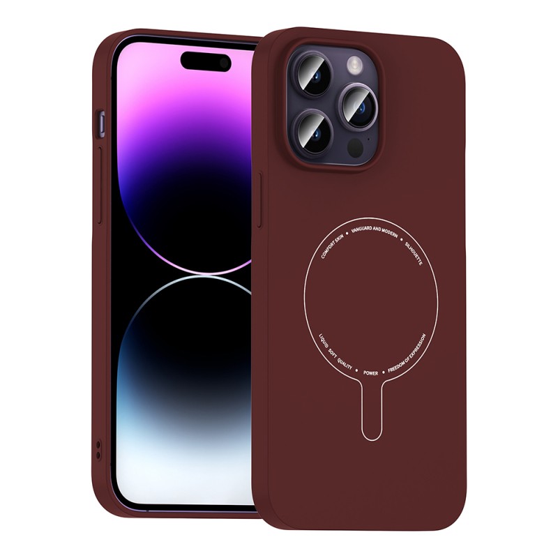 Apple iPhone 14 Pro Max Kılıf M-Safe Şarj Özellikli Kamera Korumalı Zore Elio Sert PC Kapak - 2