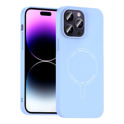 Apple iPhone 14 Pro Max Kılıf M-Safe Şarj Özellikli Kamera Korumalı Zore Elio Sert PC Kapak - 3
