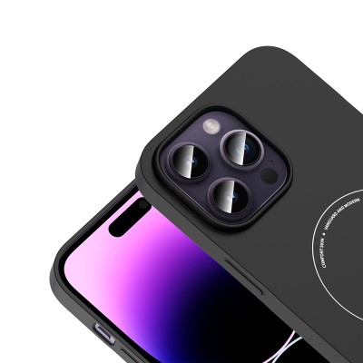 Apple iPhone 14 Pro Max Kılıf M-Safe Şarj Özellikli Kamera Korumalı Zore Elio Sert PC Kapak - 20