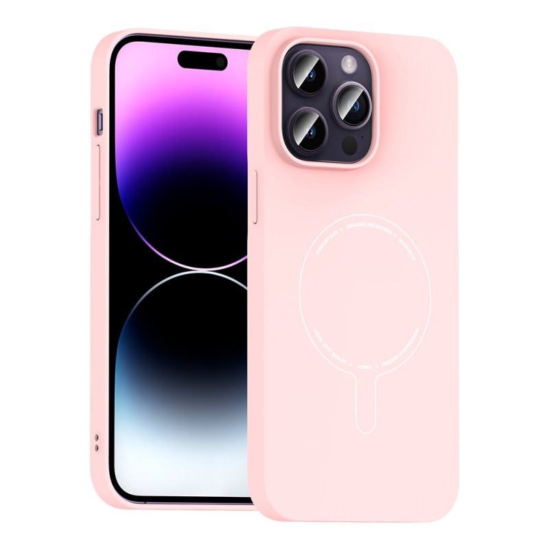Apple iPhone 14 Pro Max Kılıf M-Safe Şarj Özellikli Kamera Korumalı Zore Elio Sert PC Kapak - 7
