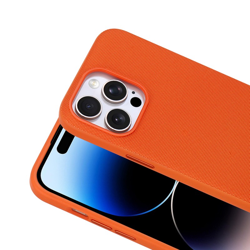 Apple iPhone 14 Pro Max Kılıf M-Safe Şarj Özellikli Kumaş Tasarımlı Zore Miami Sert PC Kapak - 14