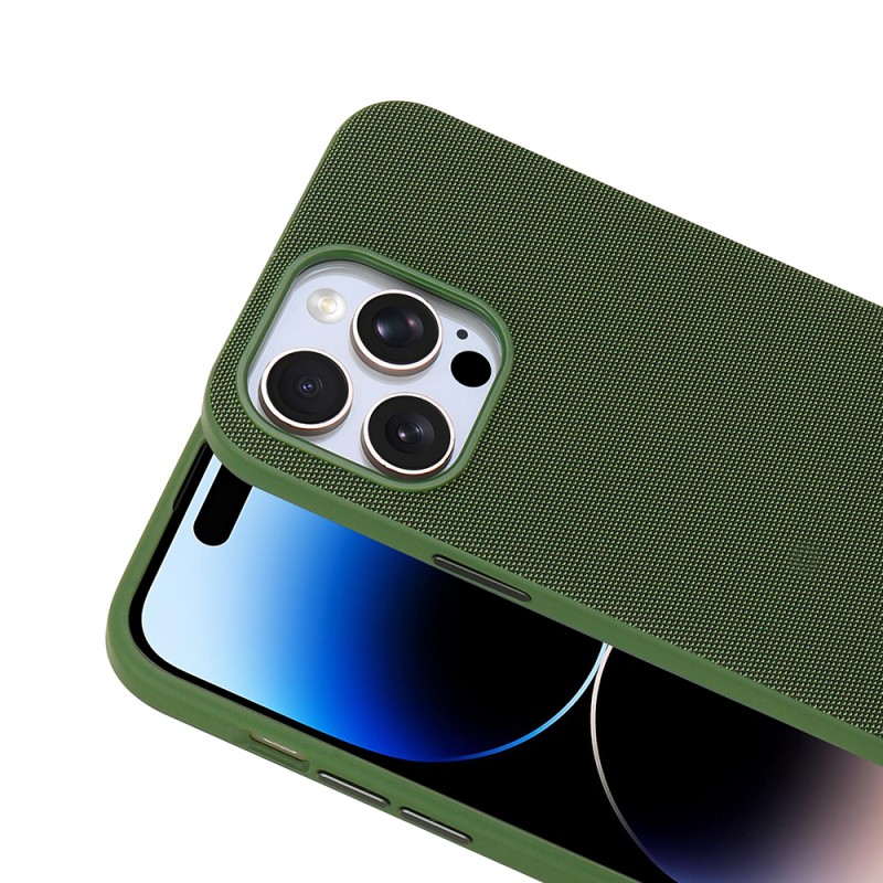 Apple iPhone 14 Pro Max Kılıf M-Safe Şarj Özellikli Kumaş Tasarımlı Zore Miami Sert PC Kapak - 15