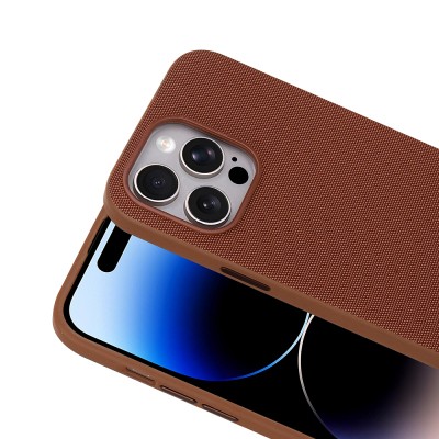 Apple iPhone 14 Pro Max Kılıf M-Safe Şarj Özellikli Kumaş Tasarımlı Zore Miami Sert PC Kapak - 17