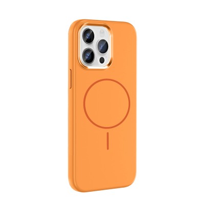 Apple iPhone 14 Pro Max Kılıf M-Safe Şarj Özellikli Metal Kamera Çerçeveli Zore Edi Silikon Kapak - 10