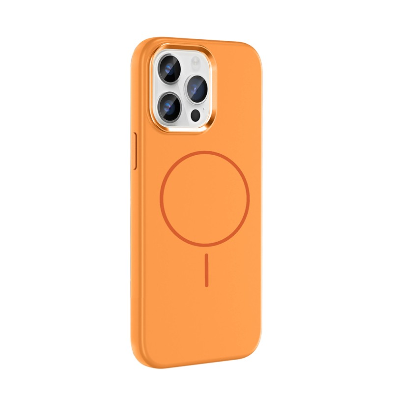 Apple iPhone 14 Pro Max Kılıf M-Safe Şarj Özellikli Metal Kamera Çerçeveli Zore Edi Silikon Kapak - 10