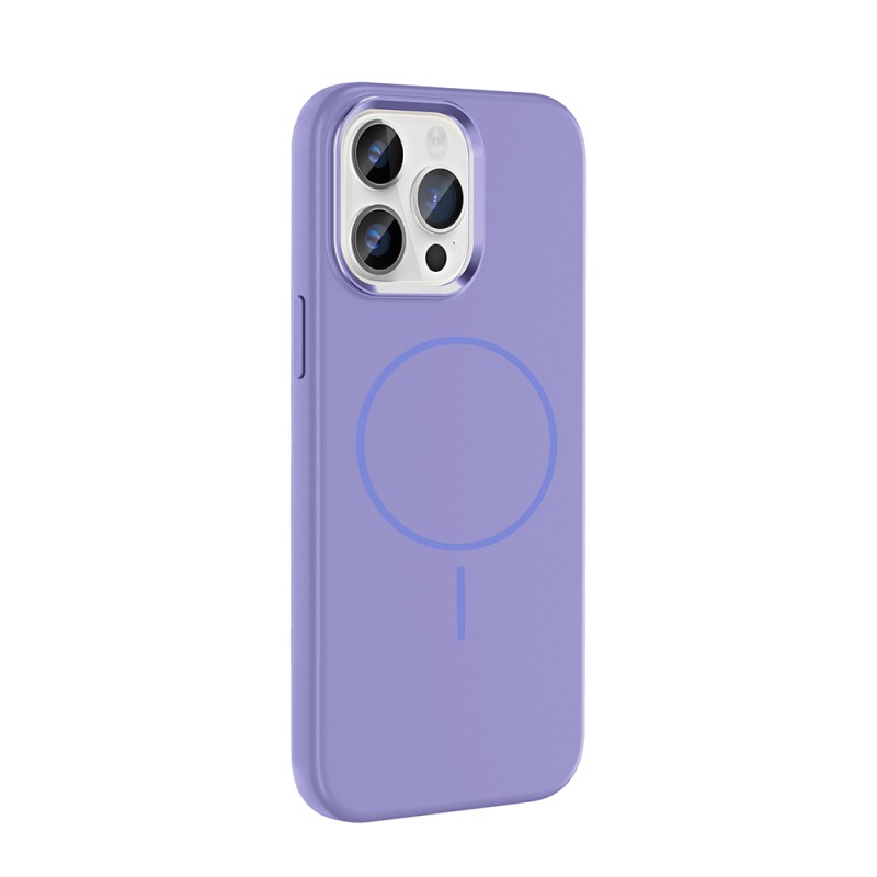 Apple iPhone 14 Pro Max Kılıf M-Safe Şarj Özellikli Metal Kamera Çerçeveli Zore Edi Silikon Kapak - 11