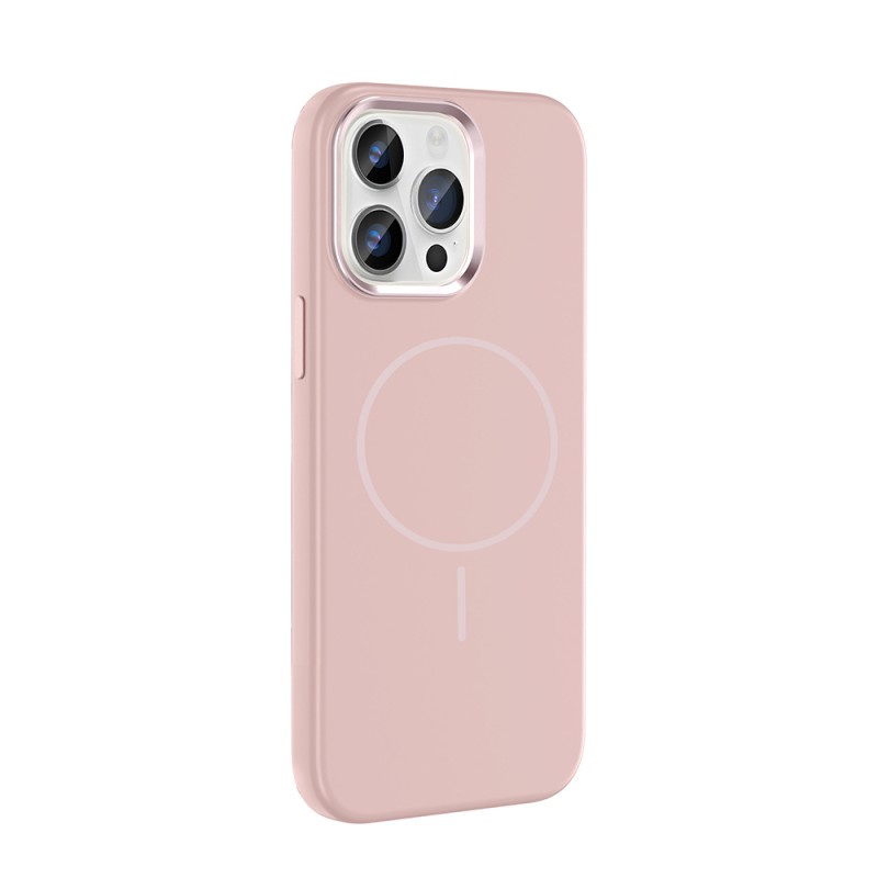 Apple iPhone 14 Pro Max Kılıf M-Safe Şarj Özellikli Metal Kamera Çerçeveli Zore Edi Silikon Kapak - 12