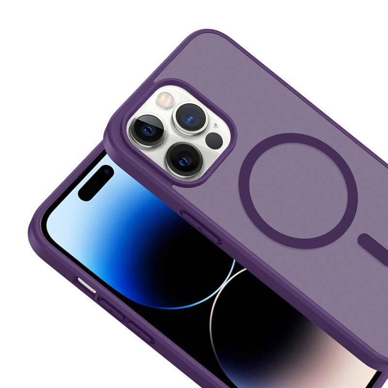 Apple iPhone 14 Pro Max Kılıf M-safe Şarj Özellikli Zore Babet Kapak - 12