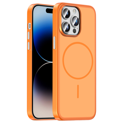 Apple iPhone 14 Pro Max Kılıf M-Safe Şarj Özellikli Zore Lora PC Kapak - Zore