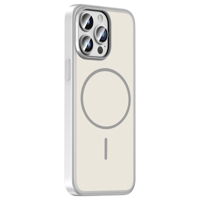 Apple iPhone 14 Pro Max Kılıf M-Safe Şarj Özellikli Zore Lora PC Kapak - 7