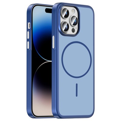 Apple iPhone 14 Pro Max Kılıf M-Safe Şarj Özellikli Zore Lora PC Kapak - 5