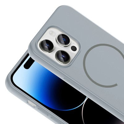 Apple iPhone 14 Pro Max Kılıf M-safe Şarj Özellikli Zore Meta Kapak - 21