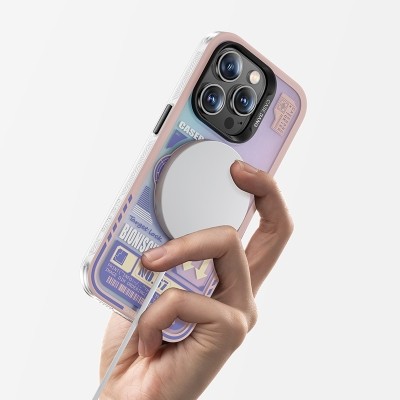 Apple iPhone 14 Pro Max Kılıf M-safe Şarj Özellikli Benks Casebang Rabbit Kapak - 5