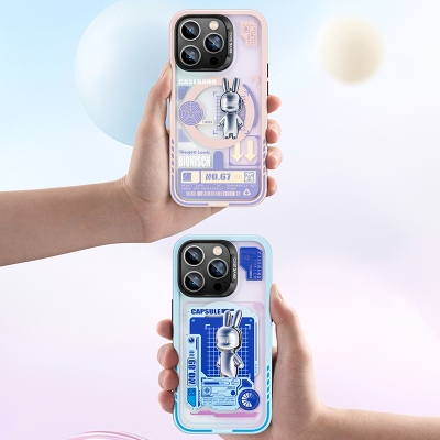 Apple iPhone 14 Pro Max Kılıf Magsafe Şarj Özellikli Benks Casebang Rabbit Kapak - Thumbnail