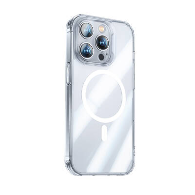 Apple iPhone 14 Pro Max Kılıf M-safe Şarj Özellikli Benks Magnetic Shiny Glass Serisi Kapak - Benks