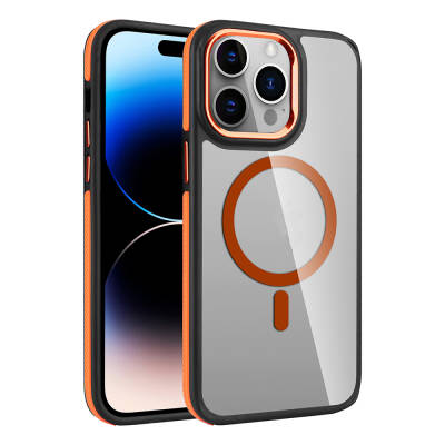 Apple iPhone 14 Pro Max Kılıf M-safe Şarj Özellikli Mat Görünümlü Zore Solo Kapak - Zore