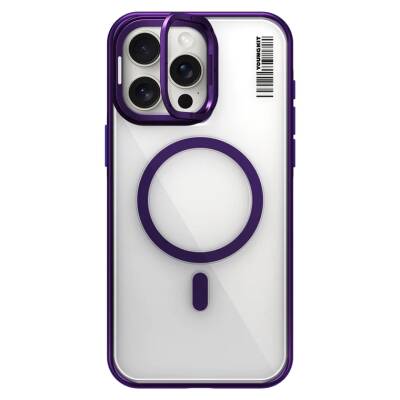 Apple iPhone 14 Pro Max Kılıf M-safe Şarj Özellikli Sararma Önleyici Youngkit Crystal Grid Kapak - Youngkit